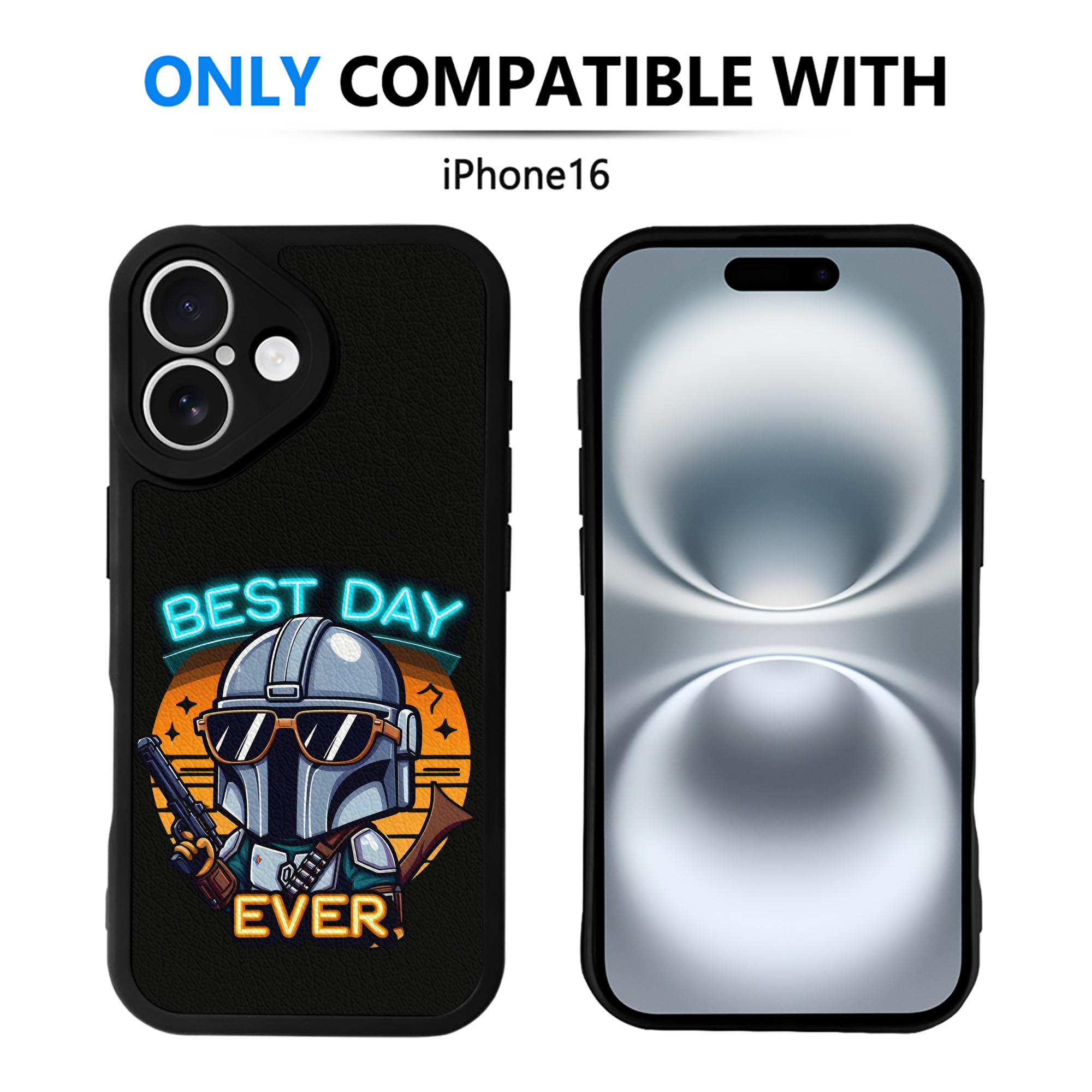 （画像用） スター・ウォーズ Star Wars 【iPhone 16シリーズ対応】シリコンスマホケース（レザー調） 材質：シリコン